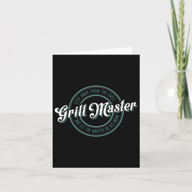 Carte Mens Funny Bbq Grill Master Tee (Devant)