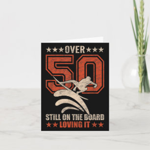 Carte Mens Funny Cool Surfer Dude Surfboard 50 ans
