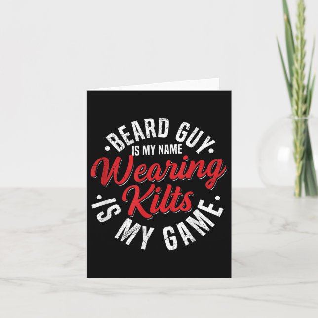 Carte Mens Funny Kilt Scotland Pride Citation Pour Kilt  (Devant)