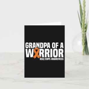 Carte Mens Grand-Père D'Un Guerrier Orange Ribbon Rsdcrp