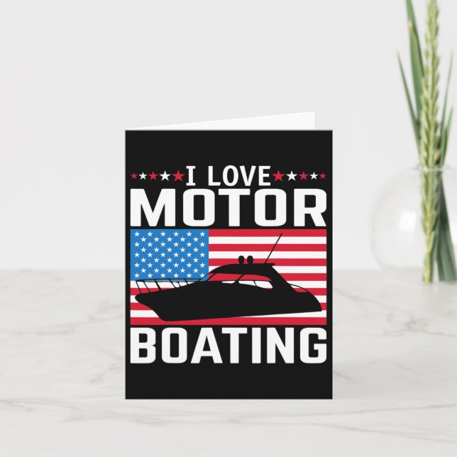 Carte Mens I Love Motorboating Tee Nitro B (Devant)