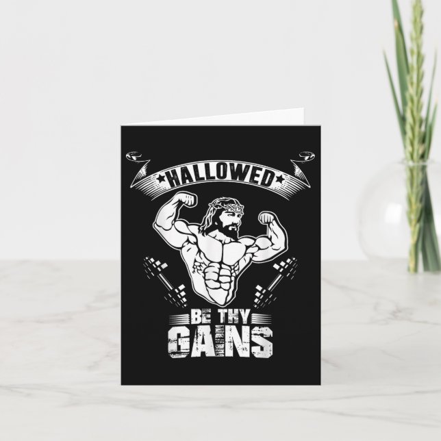 Carte Mens Jesus Bodybuilding T Shirt - Funny Jesus Weig (Devant)