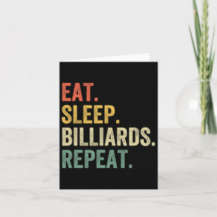 Carte Mens Mangez Sleep Billiards Répétez Funny Pool Pla