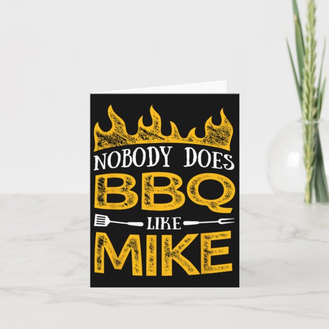 Carte Mens Personne N'A Bbq Comme Mike (Devant)