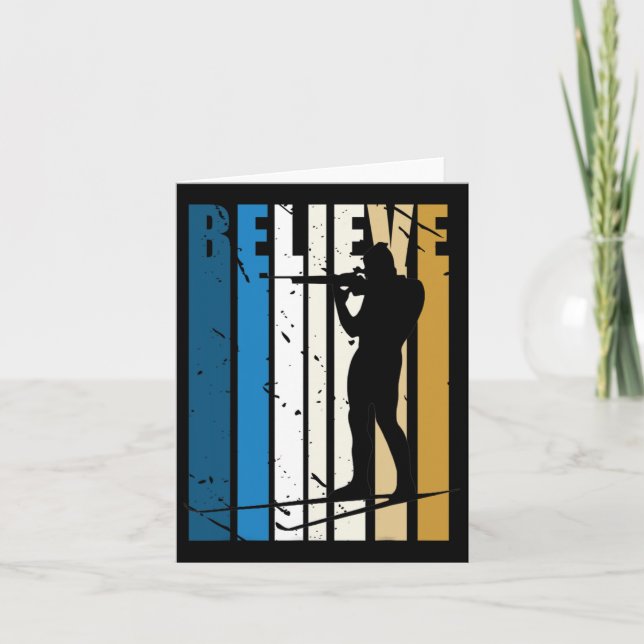 Carte Mens Retro Mens Biathlon Cible Tir Gun Winte (Devant)