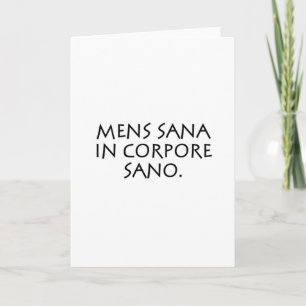 Carte Mens sana in corpore sano