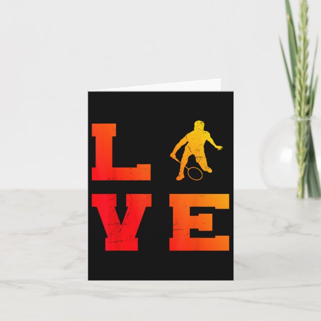 Carte Mens Shutter Squash Joueur Badminton Badminton (Devant)