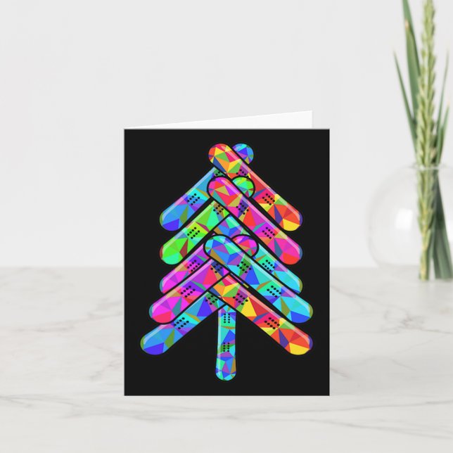 Carte Mens Snowboard Mountain Pine Tree Snowboard Love (Devant)