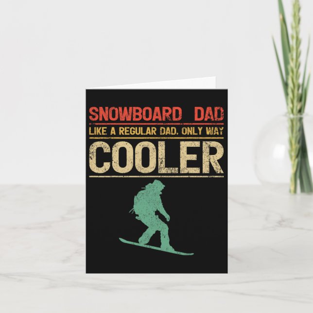Carte Mens Snowboard Snowboard Papa Comme Un Papa Réguli (Devant)