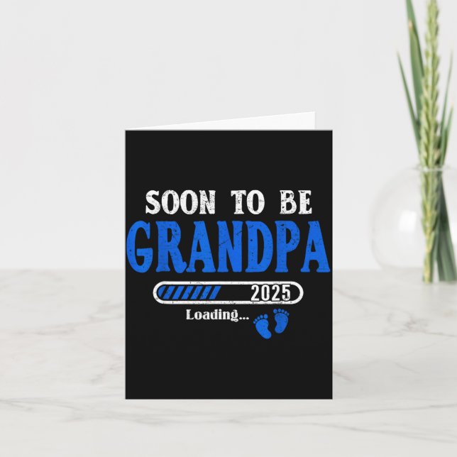 Carte Mens Soon To Be Grandpa Est.2025 New Grandpa Pregn (Devant)