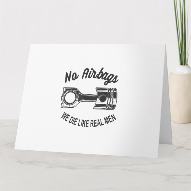 Carte Mens Speed Racing Sports Car No Airbags - We Die L (Devant)