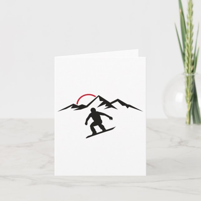 Carte Mens Sunset Snowboard (Devant)