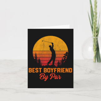 Carte Mens Vintage Meilleur Garçon Par Par Golf Boyfrien