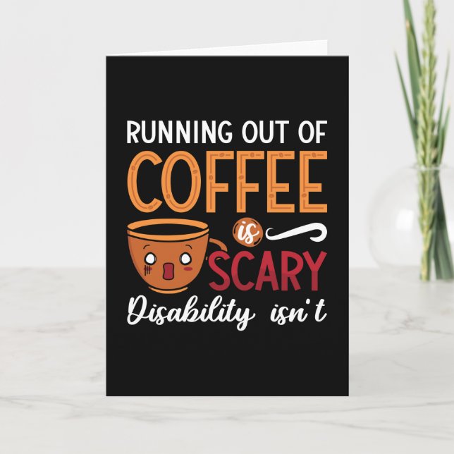 Carte Mental Health Running Out Of Coffee Scary Anxiety (Devant)