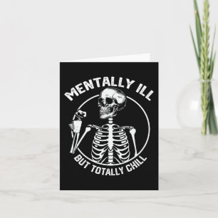 Carte Mentalement Mal Mais Totalement Chill Halloween Sq