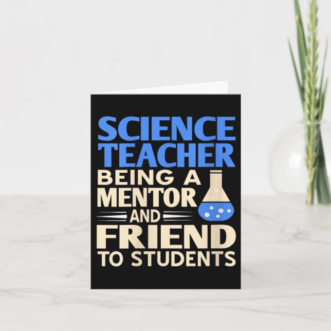 Carte Mentor et amie de l'enseignante de sciences pour f (Devant)