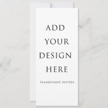 Carte menu 4 po x 9,25 po / 10,2 cm x 23,5 cm / In