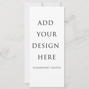 Carte menu 4 po x 9,25 po / 10,2 cm x 23,5 cm / In