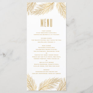 Carte menu Aiguilles de pin d'or Faux
