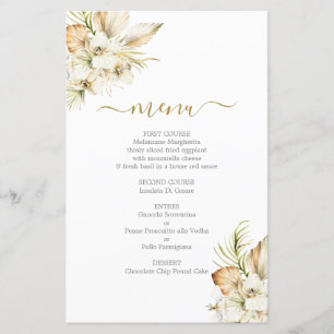 Carte menu Boho Desert