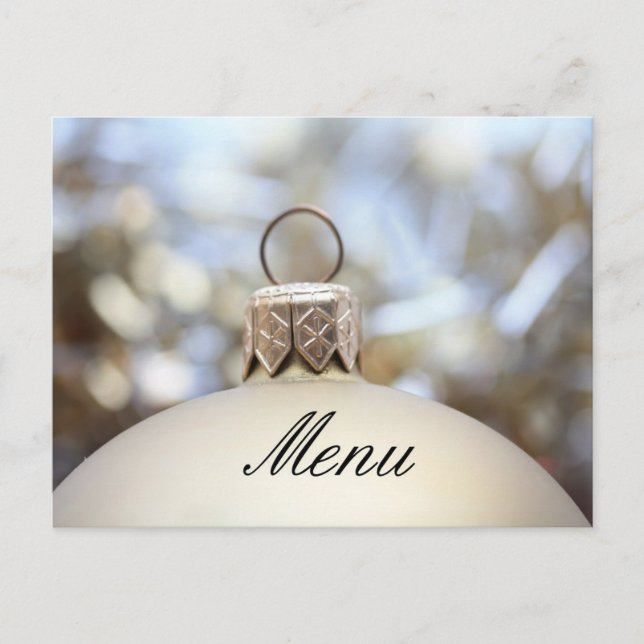 Carte menu du dîner de Noël (Devant)