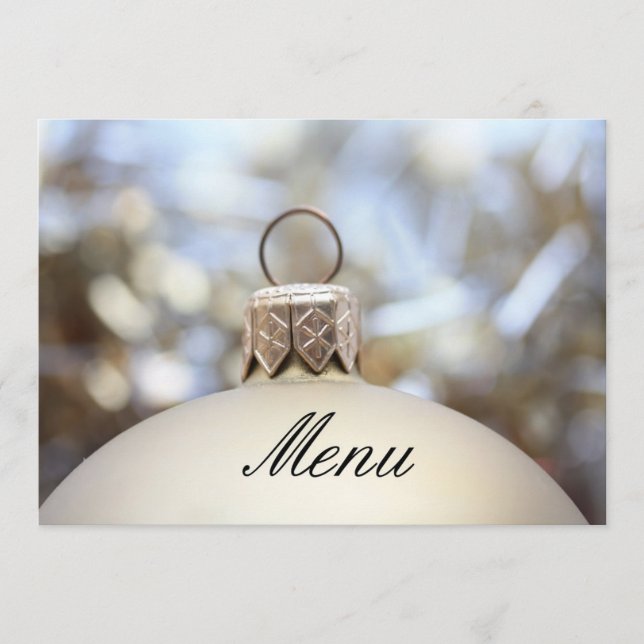 Carte menu du dîner de Noël (Devant)