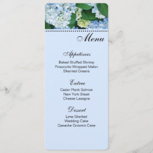 Carte menu Hydrangeas