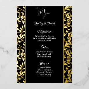 Carte menu Mariage