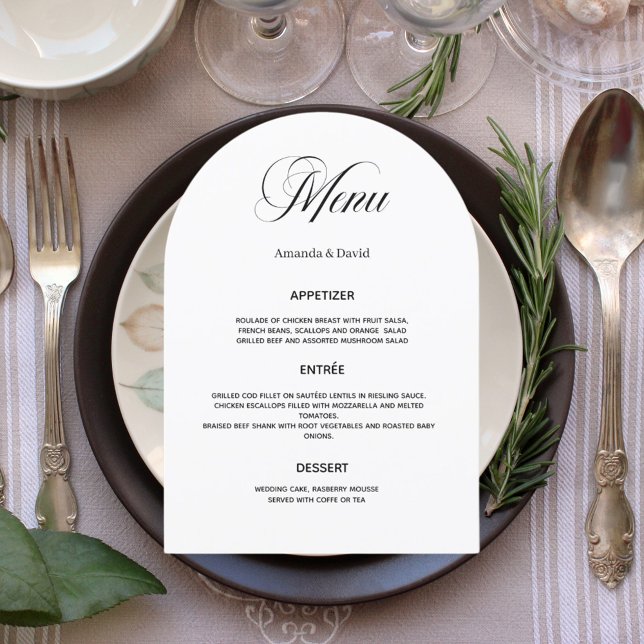 Carte menu mariage pour le dîner (Créateur téléchargé)