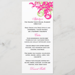 Carte menu Pink and Green Flouring