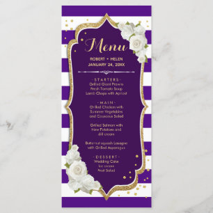 Carte Menu Purple Gold