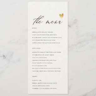 Carte menu SIMPLE ELEGANT GOLD KRAFT TYPOGRAPHIE