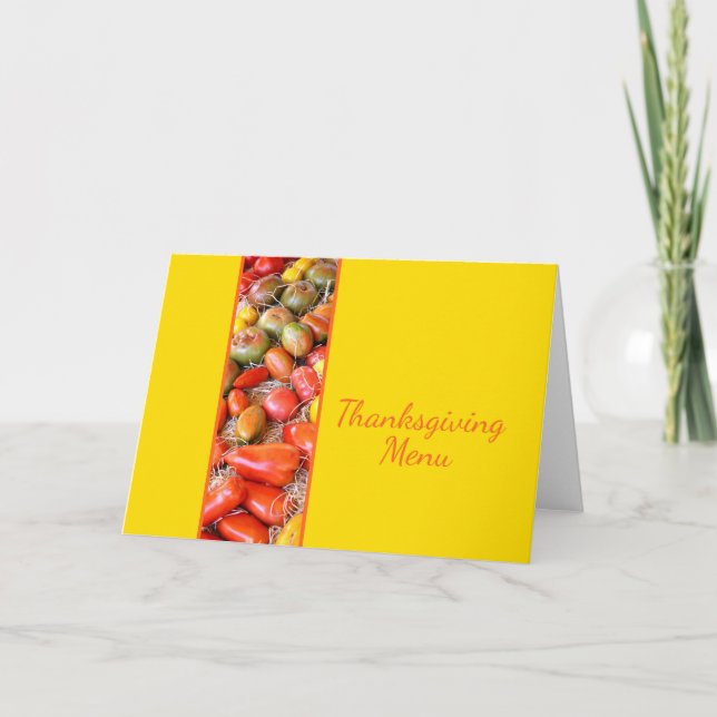 Carte Menu Thanksgiving (Devant)