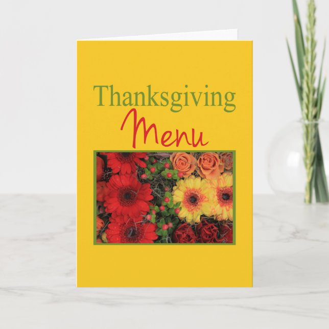 Carte Menu Thanksgiving (Devant)