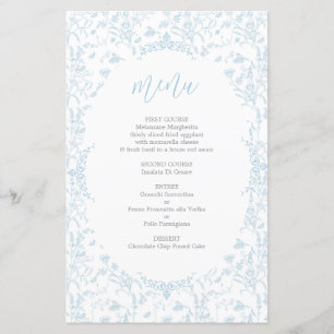 Carte menu Toile de Jouy