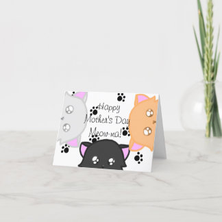 Carte Meow-ma Joyeuse Fête des mères