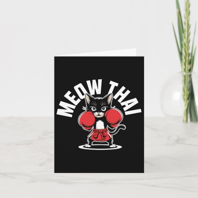 Carte Meow Thai Muay Thai Boxe Chat Martial Arts Mixed m (Devant)