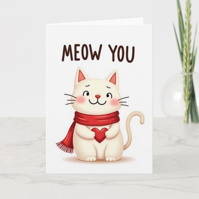 Carte Meow You Love Cat (Devant)