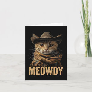 Carte Meowdy Chat Chemise Meowdy Cowboy Chat Pays Ouest