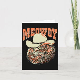 Carte Meowdy ! Funny Country Music Chat Cowboy Casquette