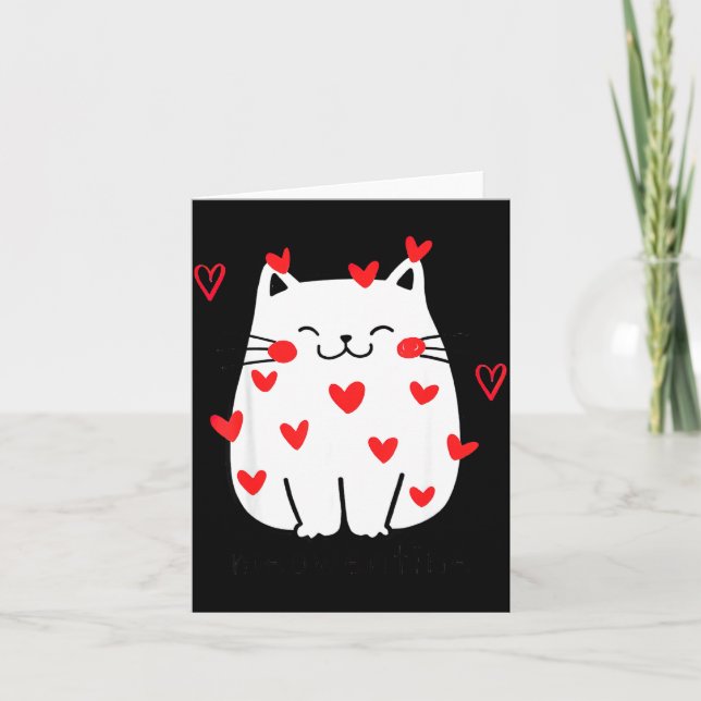 Carte Meowentine Cute Cat Valentines Day Men Women Cat D (Devant)