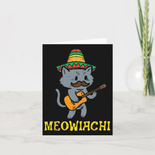 Carte Meowiachi Chat Mariachi Drôle Cinco De Mayo Mexica