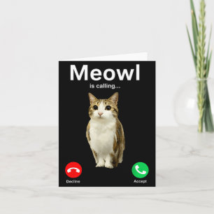 Carte Meowl Appelle Chat Hibou Internet Drôle Maudit