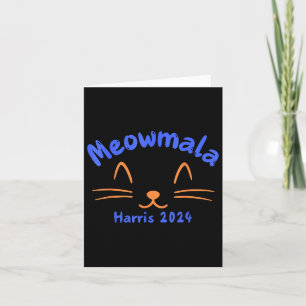 Carte Meowmala Kamala Harris 2024 Dame Chat Pour Kamala