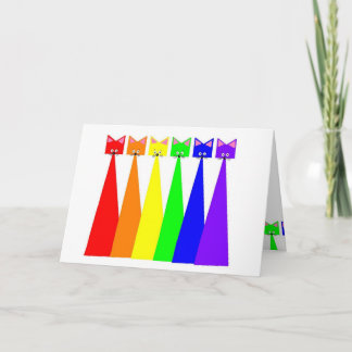 Carte Meows d'arc-en-ciel