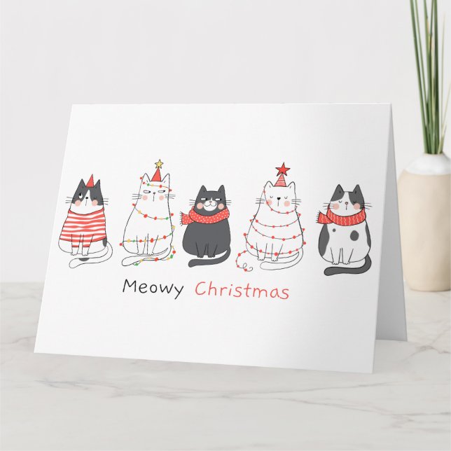 Carte Meowy Christmas Cats (Devant)