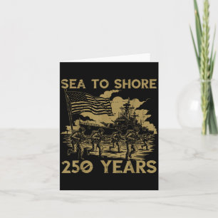 Carte Mer à terre 250 ans 250e anniversaire États-Unis h
