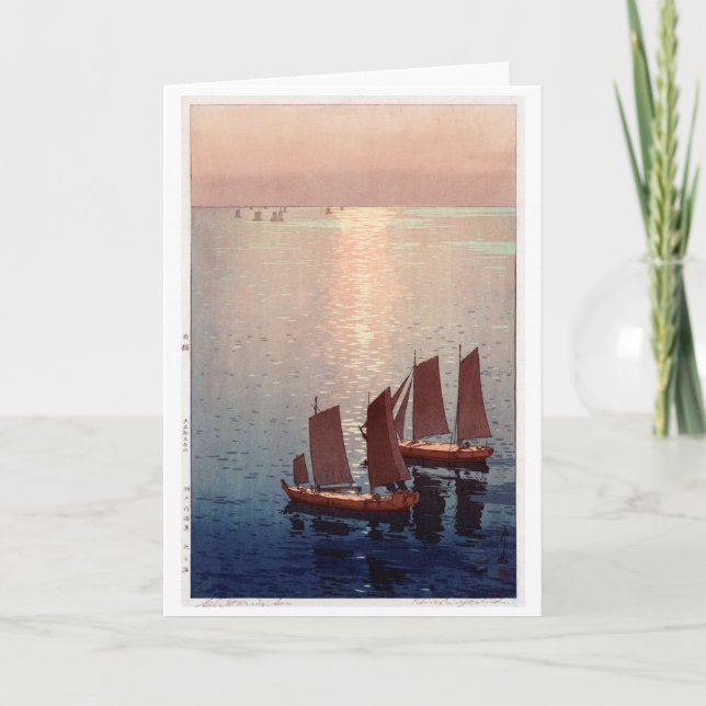 Carte Mer scintillante, Hiroshi Yoshida, Découpe (Devant)