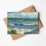 Carte Mer | Vincent Van Gogh<br><div class="desc">Paysage marin près des Saintes-Maries-de-la-Mer (1888) par l'artiste post-impressionniste néerlandais Vincent Van Gogh. L'oeuvre d'origine est une peinture marine sur toile représentant un bateau sur un océan bleu abstrait. Utilisez les outils de conception pour ajouter du texte personnalisé ou personnaliser l'image.</div>