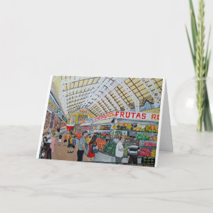 Carte Mercado Central de Valencia Peinture d'Alfred Fox